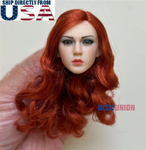 Red Hair Female Head Sculpt S Pale For Jiaou Hot Toys Phicen Figure Ebay