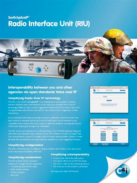 Radio Interface Unit Riu Switch Plusip Pdf Voice Over Ip