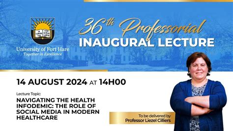 Th Professorial Inaugural Lecture Youtube