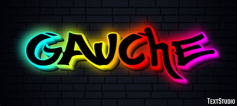 Gauche Text effect and logo design Word | TextStudio