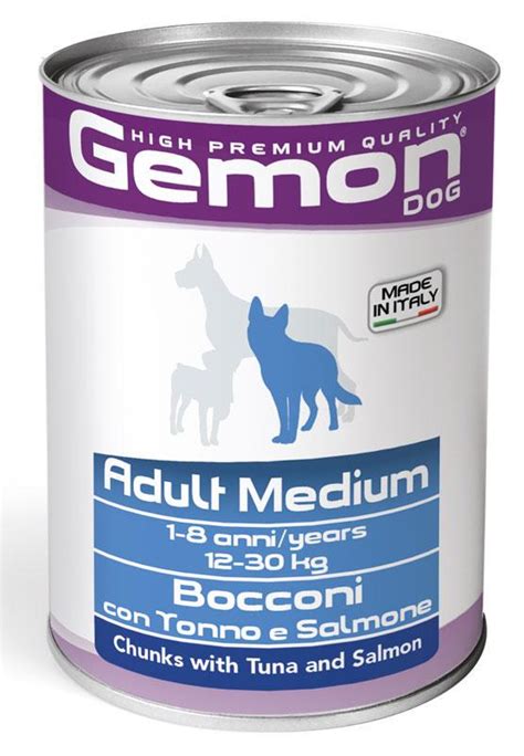 ᐉ Корм для взрослых собак Gemon dog wet Medium Тунец с лососем 415 г ...