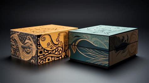 Premium Photo | A box with a design on it that says " the art of the box