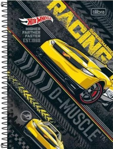 Caderno M Fls Espiral Hot Wheels MercadoLivre