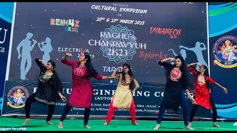 RAGHU ENGINEERING COLLEGE GIRLS DANCE PERFORMANCE MASS SONGS