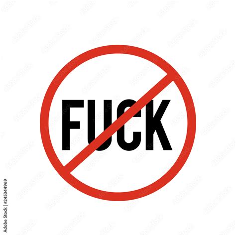 Stop Fuck Sign Symbol Stock Vector Adobe Stock