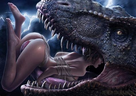 Claire Vs The T Rex Jurassic World Fan Art By Ninjartist Nerd Porn