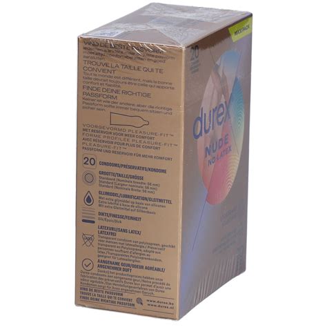 durex Nude Préservatifs Sans Latex Sensation Peau contre Peau pc s Redcare Pharmacie