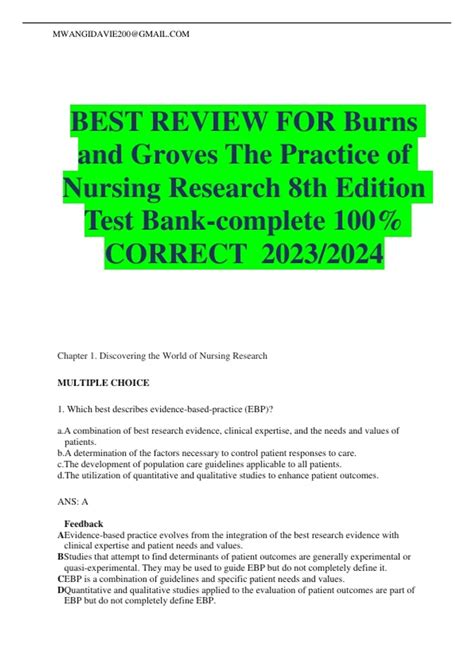 Understanding Nursing Research Burns And Grove 6
