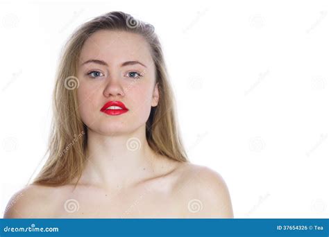 Giovane Bella Donna Con Le Spalle Nude Fotografia Stock Immagine Di Faccia Eleganza