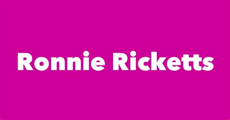 Ronnie Ricketts - Spouse, Children, Birthday & More