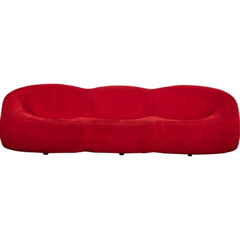 3 Seater Vintage Pumpkin Sofa By Pierre Paulin For Ligne Roset