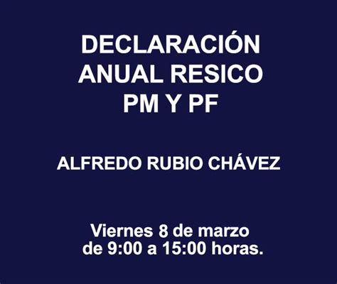 DeclaraciÓn Anual Resico Pm Y Pf