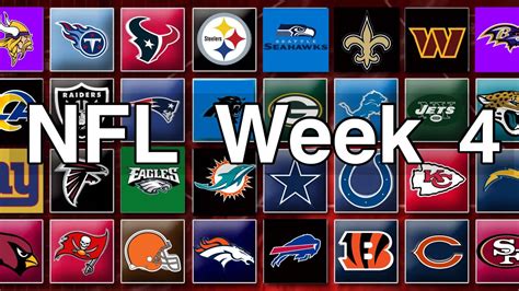 Nfl Football Week 4 Predictions 2023 Youtube