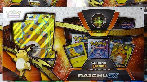 Opening X Pokemon Shining Legends Special Collection Raichu Gx Boxes