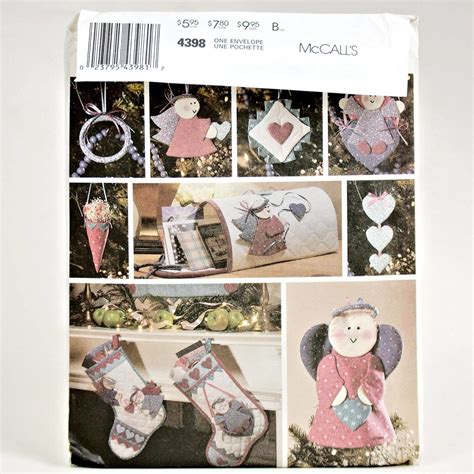 McCall Crafts 4398 Christmas Sewing Pattern Skirt Angel Stocking