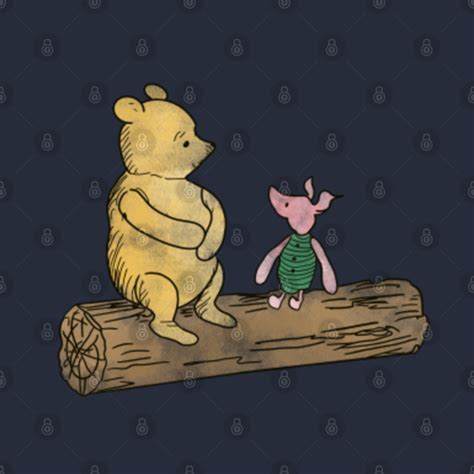 Sitting On A Log Winnie The Pooh And Piglet Long Sleeve T Shirt