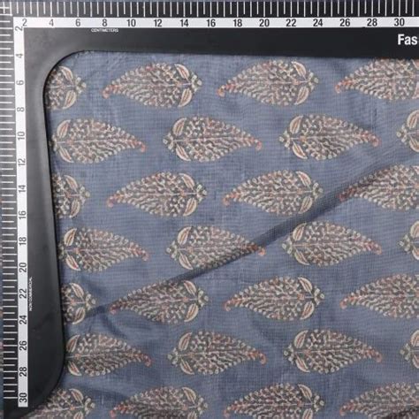 Gsm Royal Blue Digital Printed Chanderi Fabric At Rs Meter