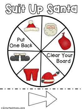 Suit Up Santa A Christmas High Frequency Word Game By Emmy Mac Shop