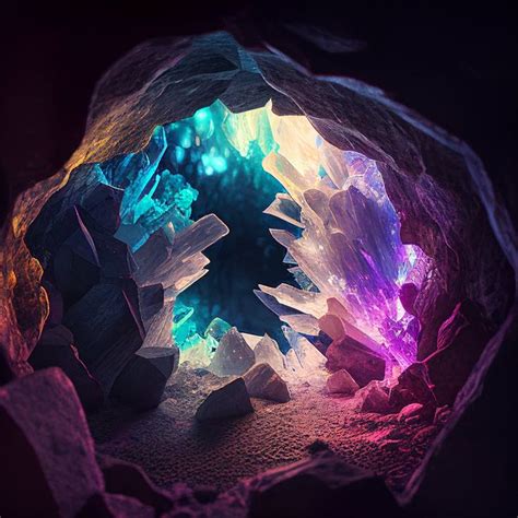 Mystical Crystal Cave Etsy In 2024 Crystal Cave Crystal Background