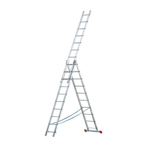 Лестница Cтремянка приставная алюминиевая Sarayli 3 секционная 9 ступ ...