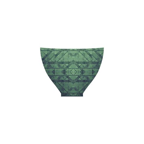 Sci Fi Green Monster Geometric Design Geometric Design Custom Bikini Swimsuit ID D