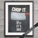 Chop It Like It S Hot Butcher Knife Art Print Funny Etsy