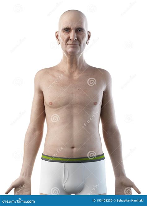 An Old Mans Upper Body Stock Illustration Illustration Of Male 153408230