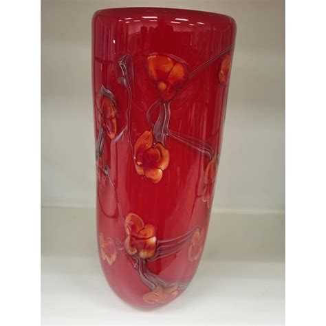 Glasvase Rot Mit Blumen 45cm Eliassen Home Gardenpleasure