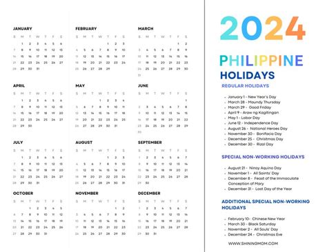 Philippine Calendar 2024 Beautiful Free Printables for You в 2024 г