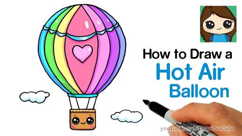 Chủ đề vui nhộn hot air balloon drawing cute Cho trẻ em học tập tuyệt đẹp