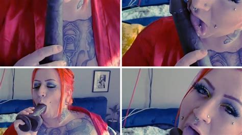 Tattooed BBW Sloppy Dildo Sucking Amara Zane Lesbian BDSM And Fetish Clips Sale