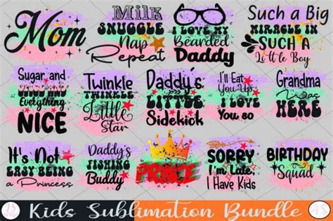 Kids Sublimation Bundle Graphic by Pink Svg · Creative Fabrica