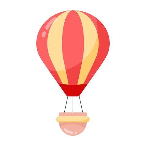 Premium Vector A Hot Air Balloon With A Pink Balloon On It