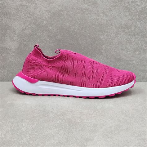 Tenis Feminino Slip On - Tênis Feminino Space Slip On em Knit - Pink - Vanda Calçados