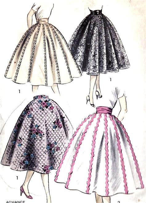 S Misses Circle Skirt And Cummerbund Vintage Sewing Pattern