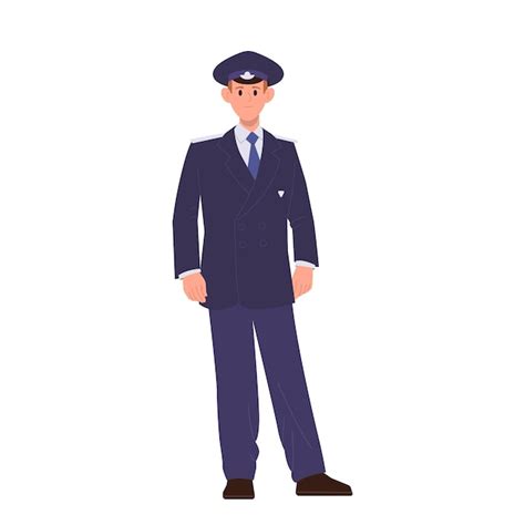 Conductor De Tren Personaje De Dibujos Animados Uniforme Aislado