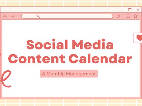 A Monthly Social Media Calendar And Management Upwork