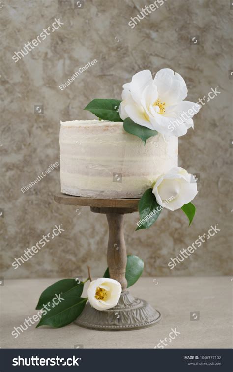 Naked Buttercream Layer Wedding Cake Decorated Stock Photo 1046377102 Shutterstock