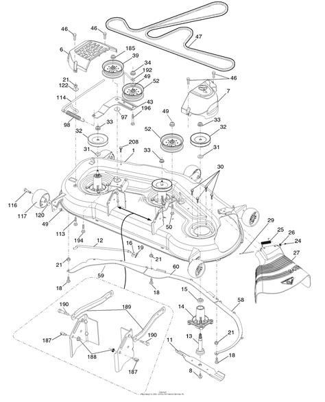 Husqvarna Yth Parts Diagram For Mower Deck