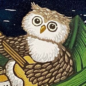 The Owl And The Pussy Cat Reduction Lino Print Limited Edition Edward Lear Original Art Etsy