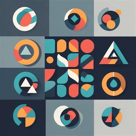 geometric shape logo design   company projects premium ai