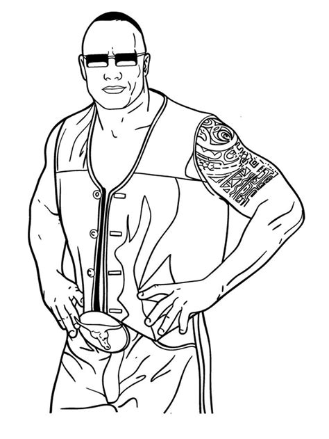 Dwayne Johnson Coloring Pages Free Printable In Coloring Pages