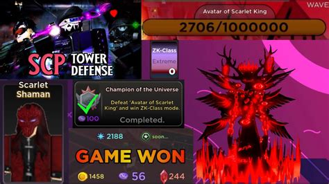 Beating Zk Class Scp Tower Defense Youtube