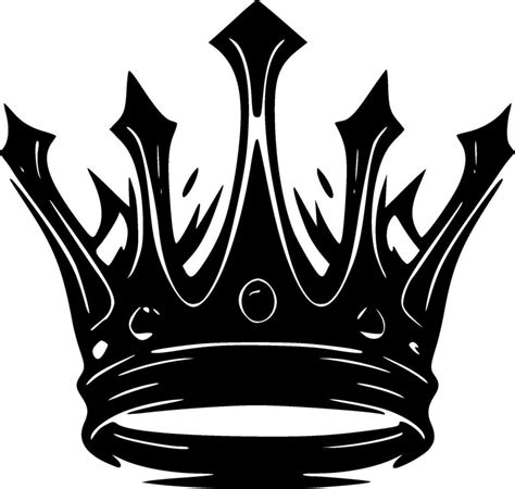 Crown, Black and White Vector illustration 25340570 Vector Art at Vecteezy