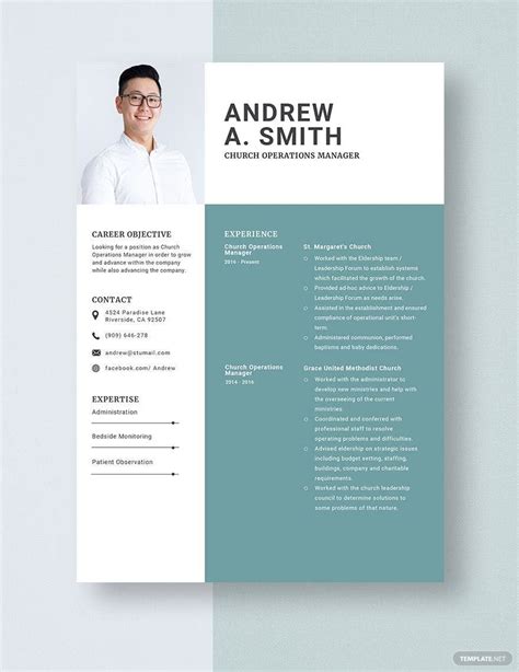 Church Operations Manager Resume In Pages Word Download