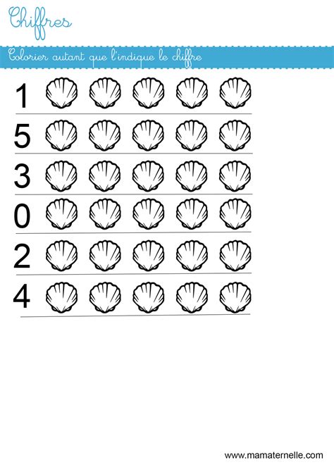 Chiffre Colorier Autant Que Le Chiffre Ma Maternelle