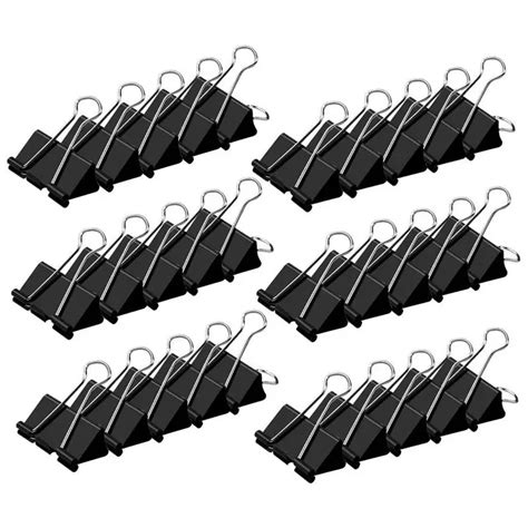 Черные зажимы для связывания, очень большие, 2 дюйма(30-Pack), зажимы ...
