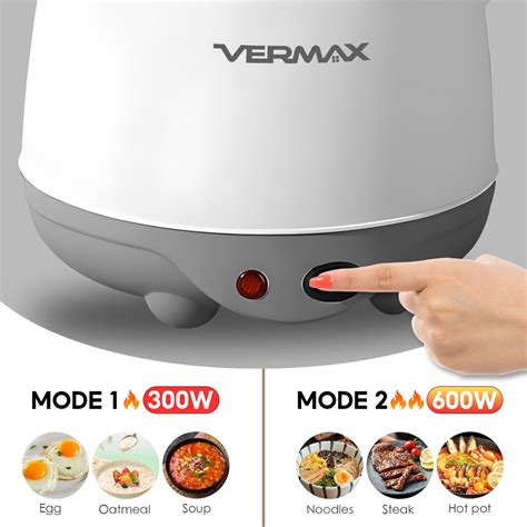 Vermax Mini Rice Cooker With Steamer Multi Cooker Portable Non Stick Inner Pot Hot Pot 2L Solo