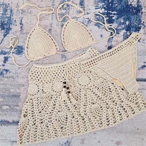 Blue Crochet Bikini Etsy