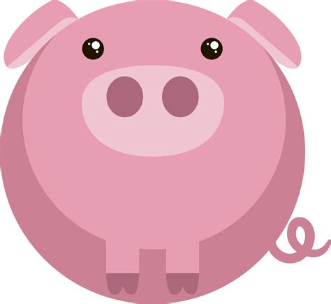 Cute Fat Pig Illustration Vector On White Background 13900544 Vector